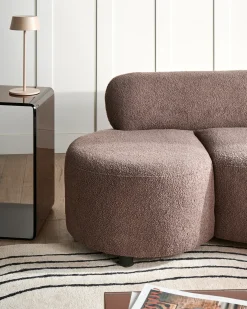 Sofa 3 personers BLAVAND Boucle Brungrå
