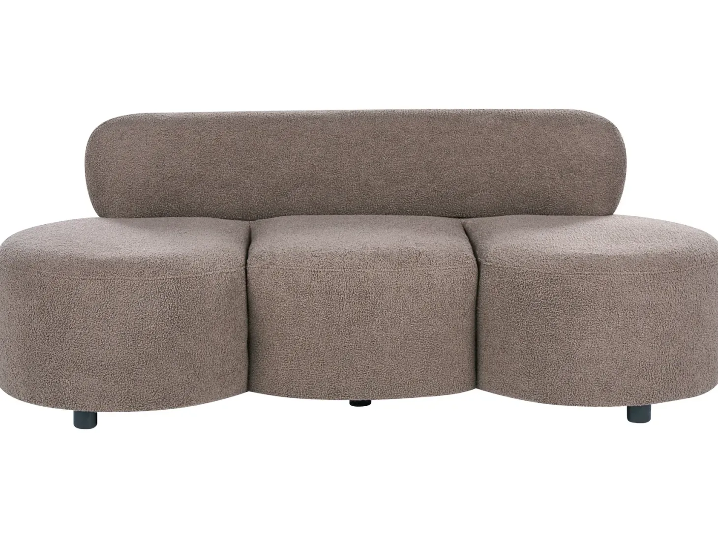 Sofa 3 personers BLAVAND Boucle Brungrå