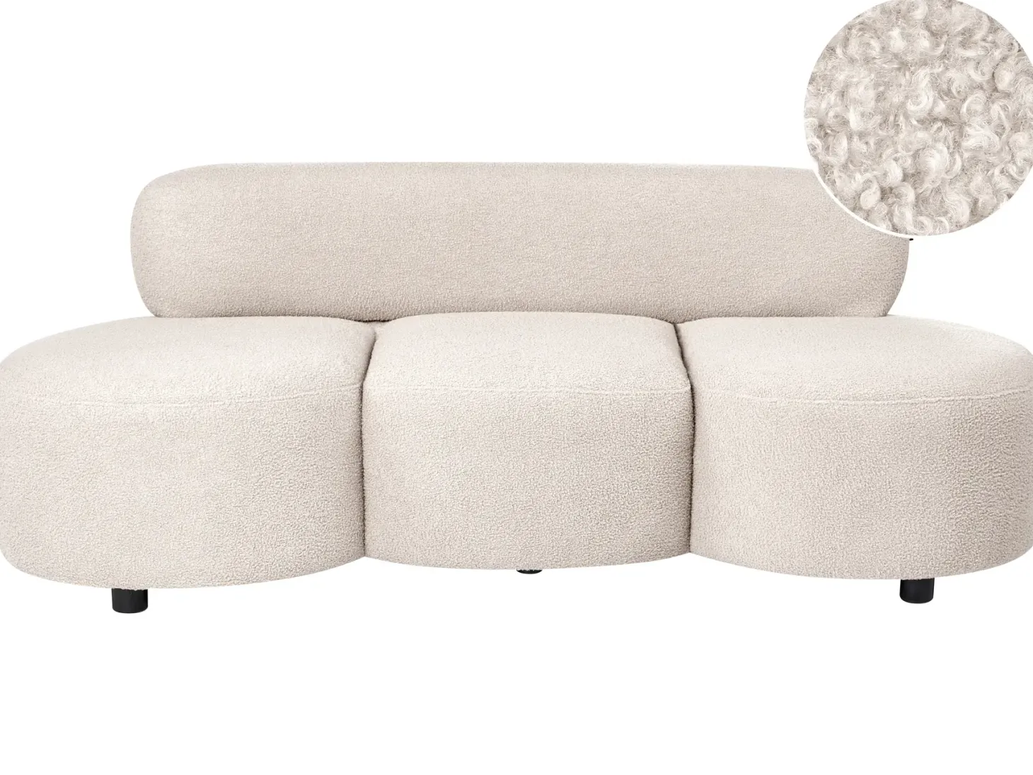 Sofa 3 personers BLAVAND Boucle Beige