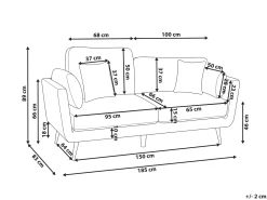Sofa 3 personers BOLGA Brun