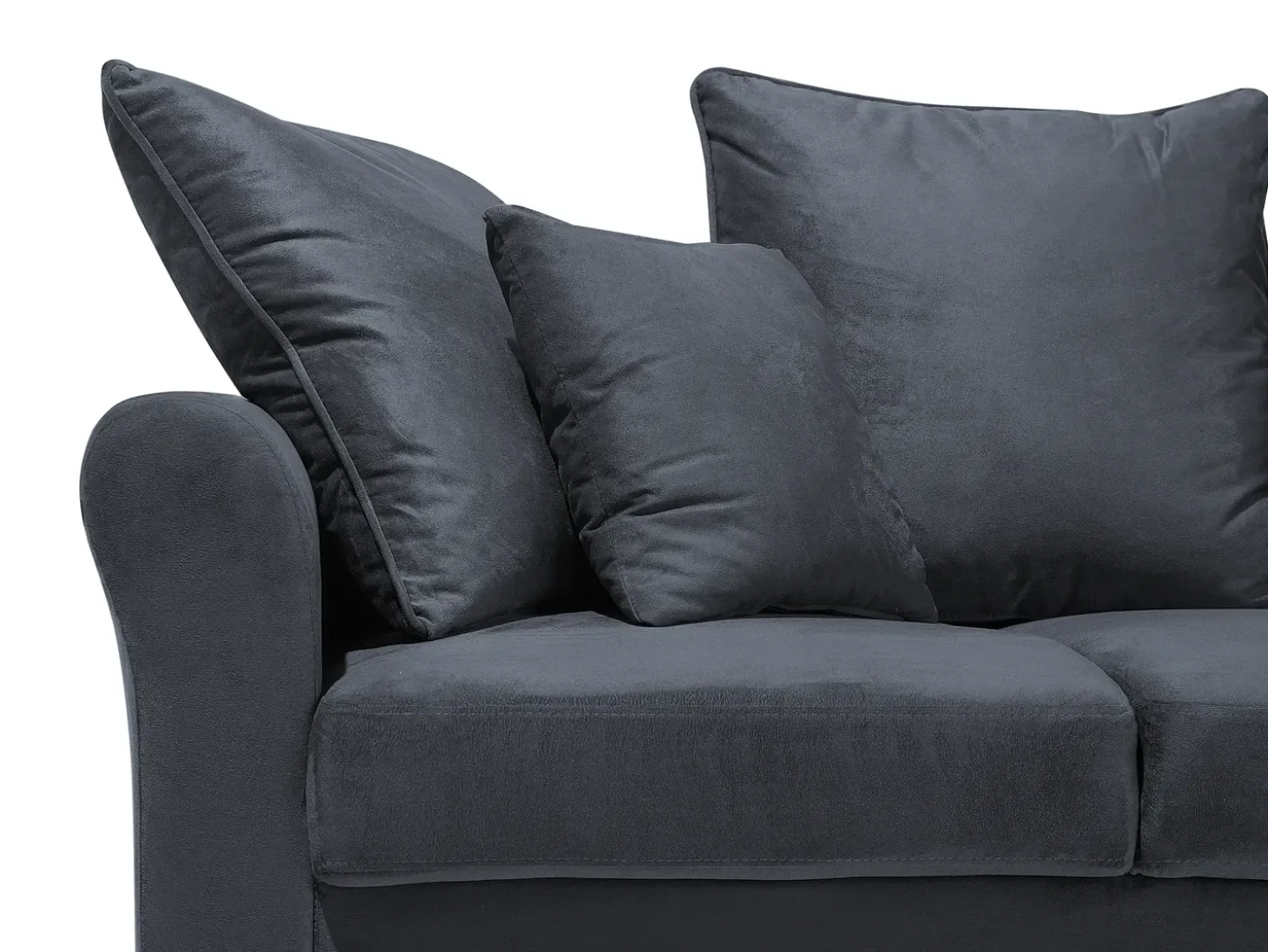 Sofa 3 personers BORNHOLM Velour Mørkegrå