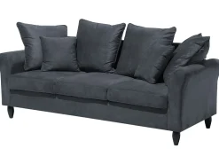 Sofa 3 personers BORNHOLM Velour Mørkegrå