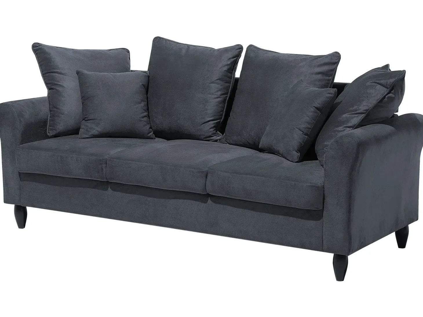 Sofa 3 personers BORNHOLM Velour Mørkegrå