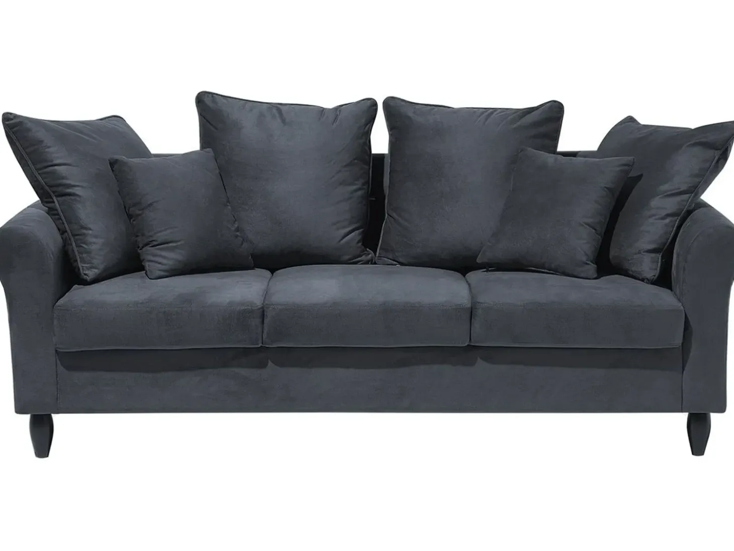 Sofa 3 personers BORNHOLM Velour Mørkegrå