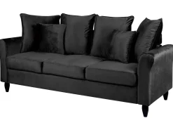 Sofa 3 personers BORNHOLM Velour Sort