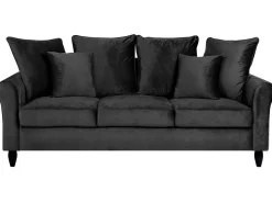 Sofa 3 personers BORNHOLM Velour Sort