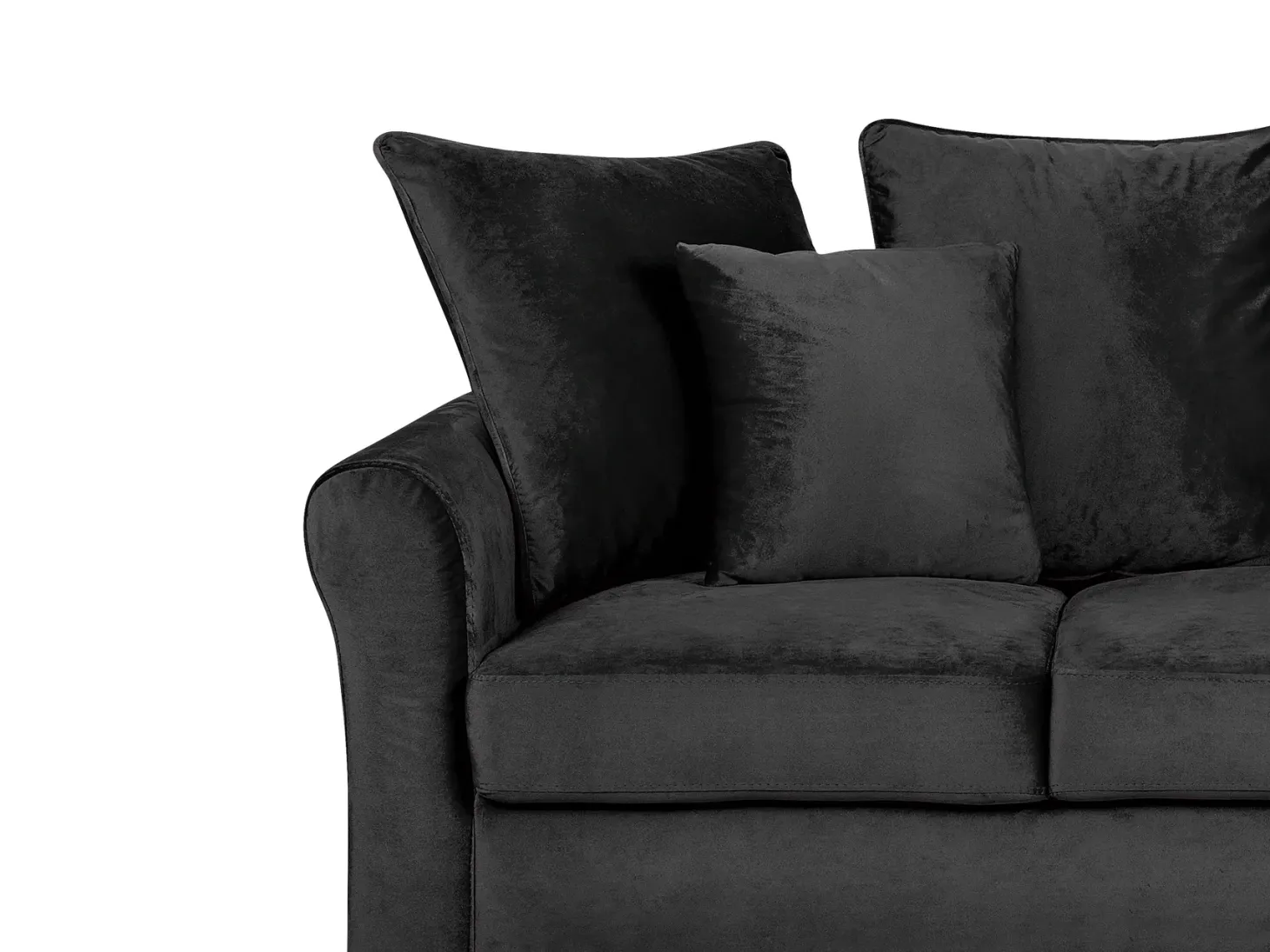 Sofa 3 personers BORNHOLM Velour Sort
