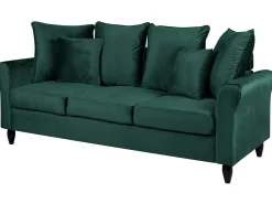 Sofa 3 personers BORNHOLM Velour Mørkegrøn