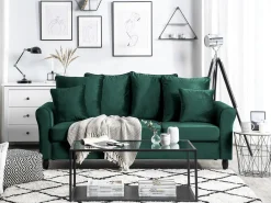 Sofa 3 personers BORNHOLM Velour Mørkegrøn