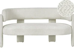 Sofa 2 personers BUREA Chenille Cremehvid