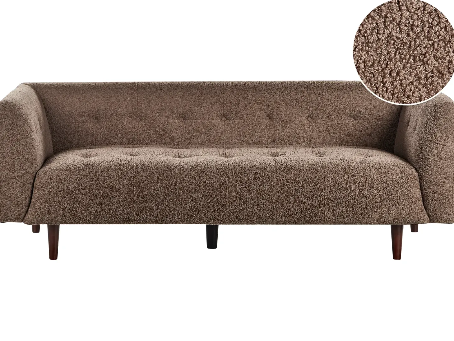 Sofa 3 personers BYSKE Boucle Brun