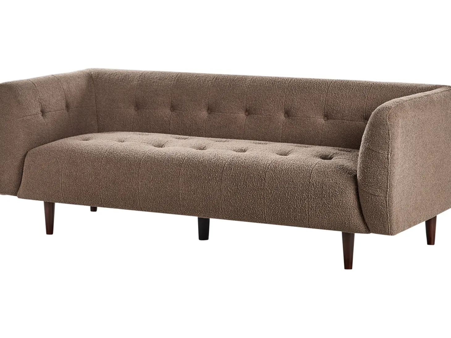 Sofa 3 personers BYSKE Boucle Brun