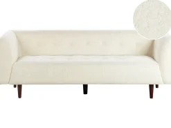 Sofa 3 personers BYSKE Boucle Cremehvid