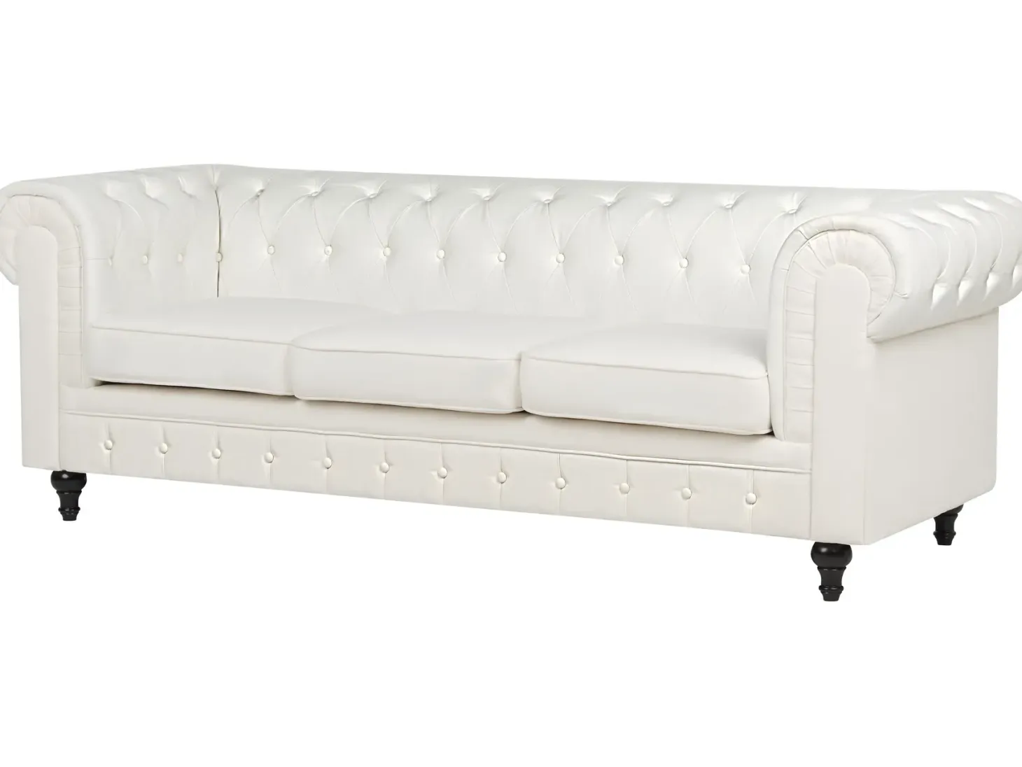 Sofa 3 personers CHESTERFIELD Cremehvid