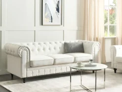 Sofa 3 personers CHESTERFIELD Cremehvid