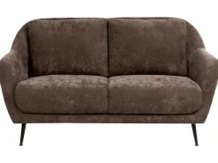 Sofa 2 personers EIBY Chenille Mørkebrun
