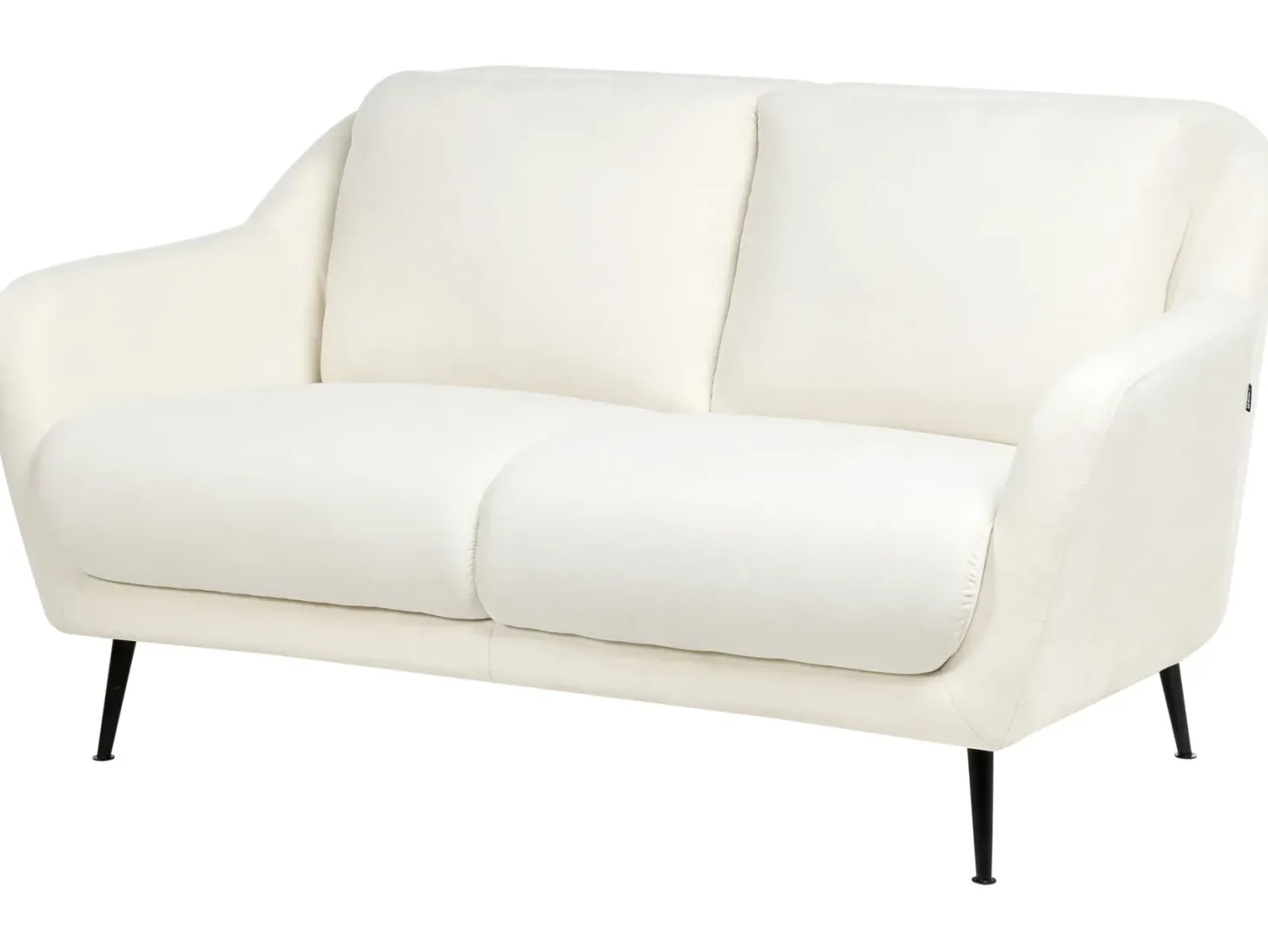 Sofa 2 personers EIBY Chenille Hvid