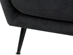 Sofa 2 personers EIBY Chenille Sort