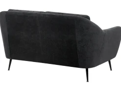Sofa 2 personers EIBY Chenille Sort