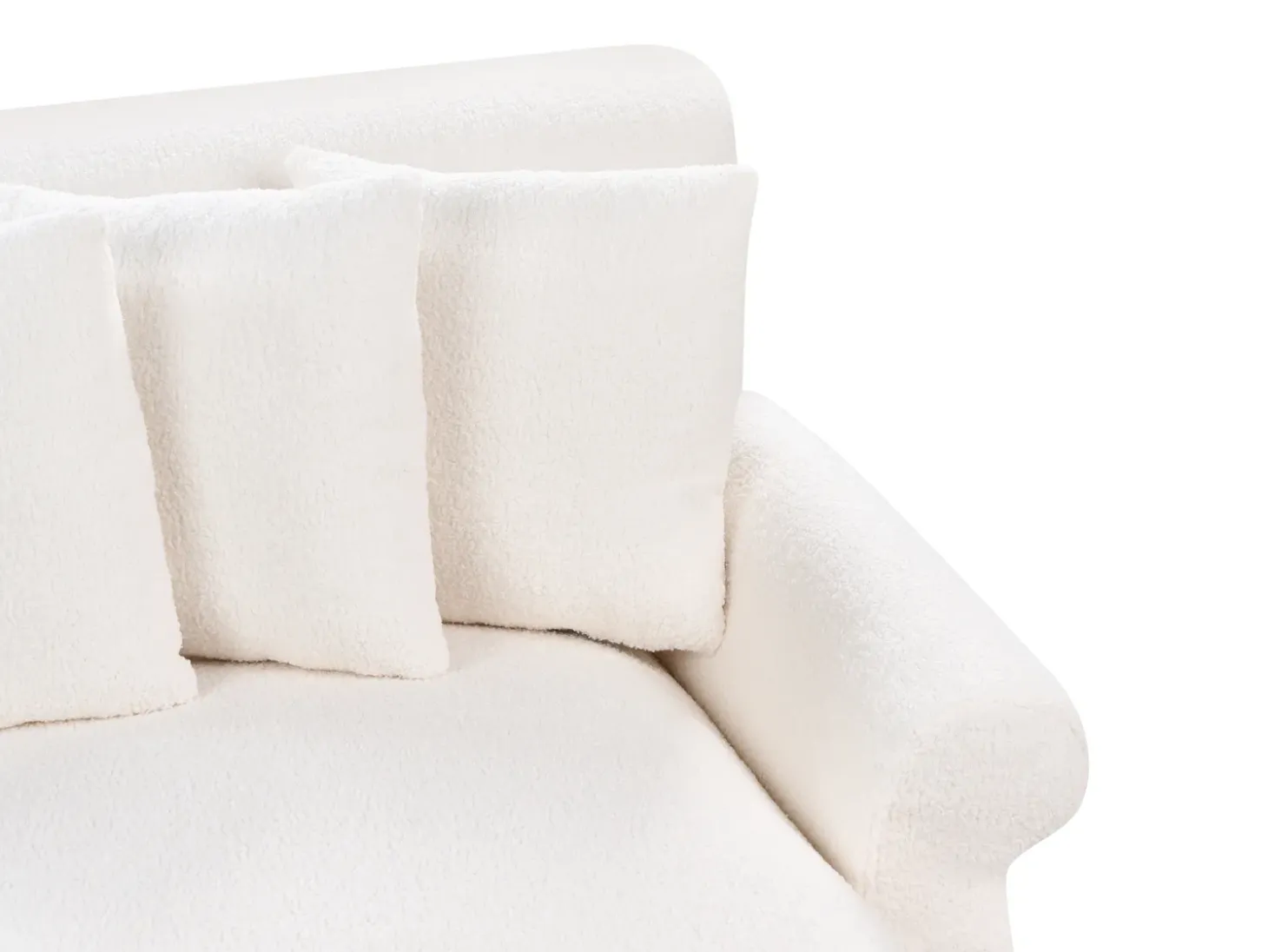 Sofa 2 personers EIKE Boucle Cremehvid