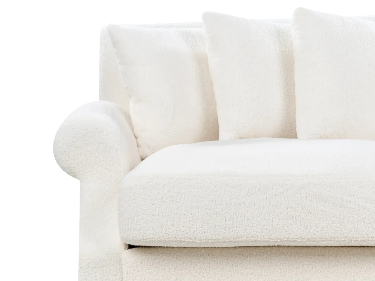 Sofa 2 personers EIKE Boucle Cremehvid