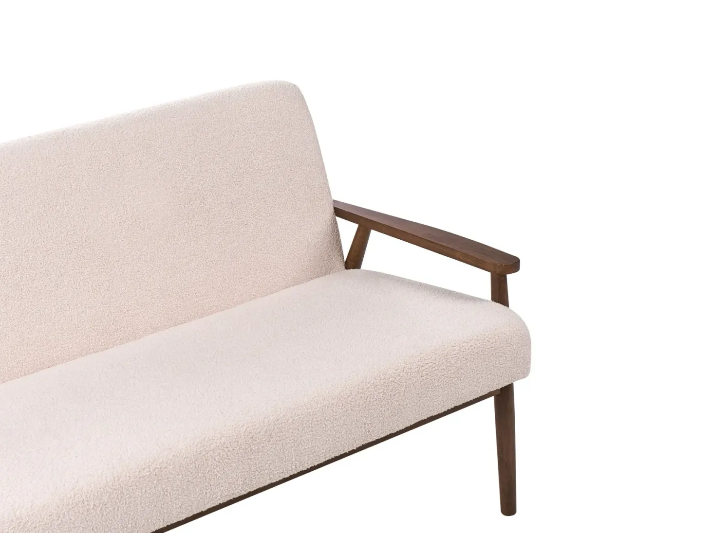 Sofa 2 personers ESRUM Boucle Mørkebrun/beige