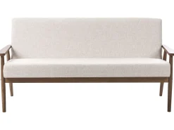 Sofa 3 personers ESRUM Mørkebrun/beige