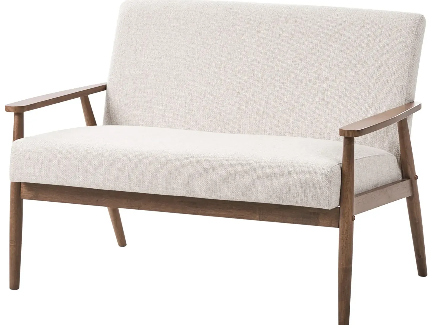 Sofa 2 personers ESRUM Mørkebrun/beige
