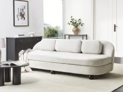 Sofa 3 personers FANSEN Cremehvid med pude