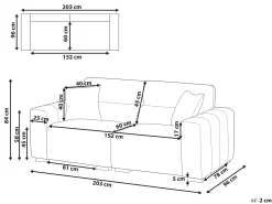Sofa 3 personers FAUSKAN Sort