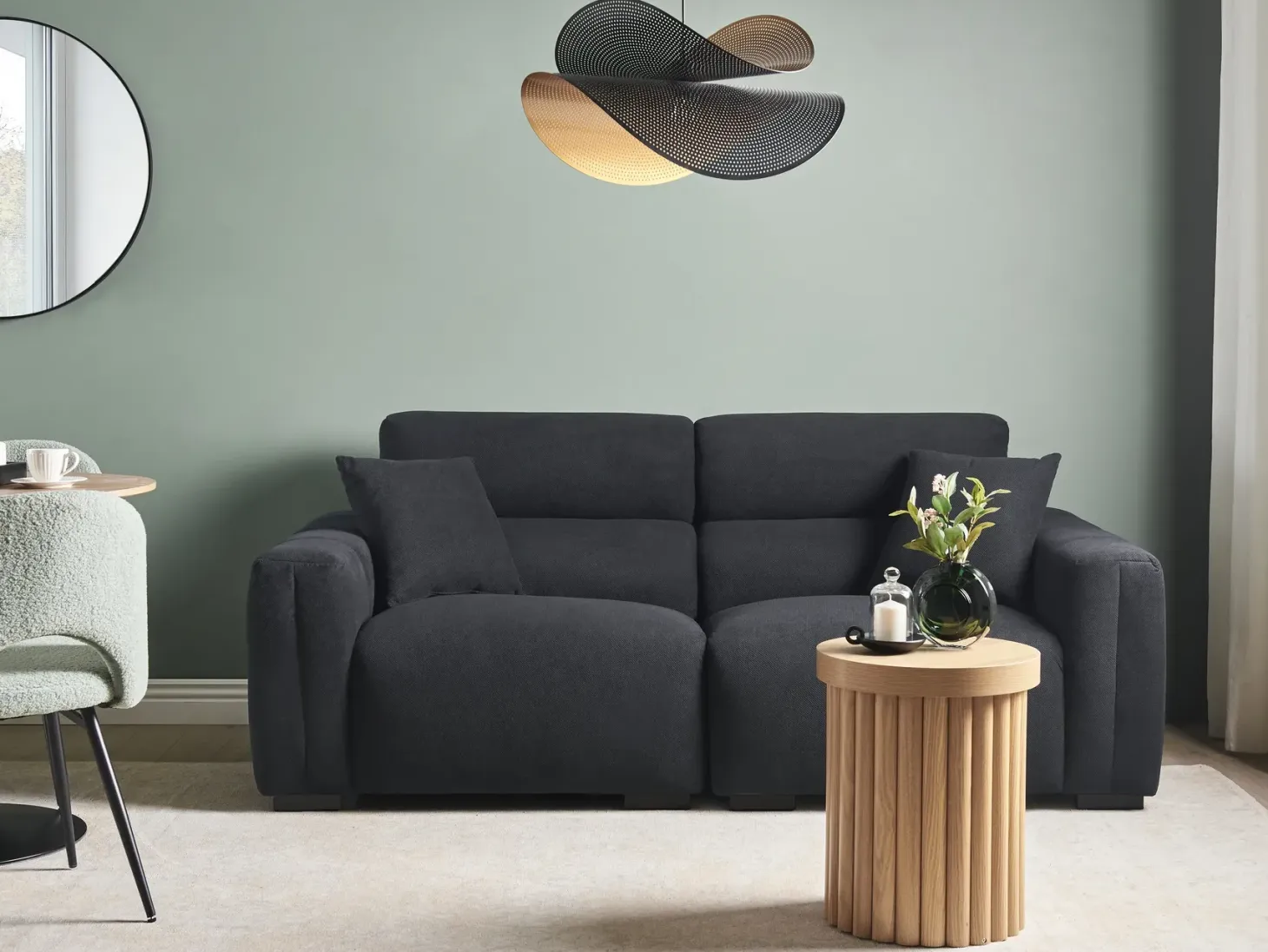 Sofa 3 personers FAUSKAN Sort