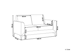Sofa 3 personers FENES Velour Mørkegrøn