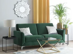 Sofa 3 personers FENES Velour Mørkegrøn
