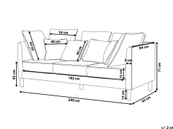 Sofa 3 personers FENSTAD Cremehvid