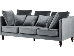 Sofa 3 personers FENSTAD Velour Grå