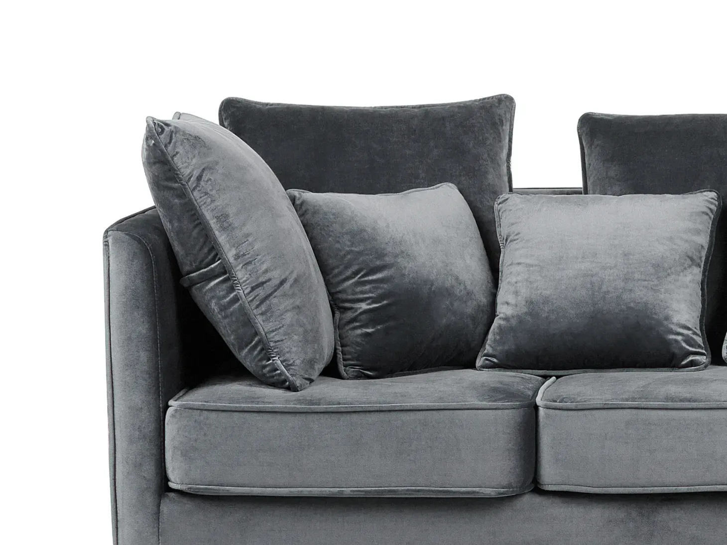Sofa 3 personers FENSTAD Velour Grå
