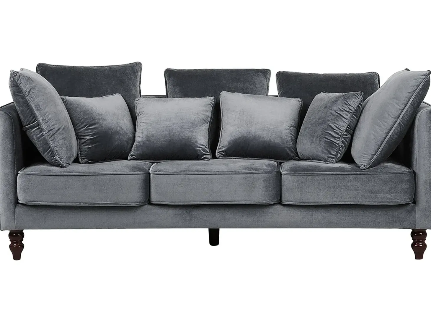 Sofa 3 personers FENSTAD Velour Grå