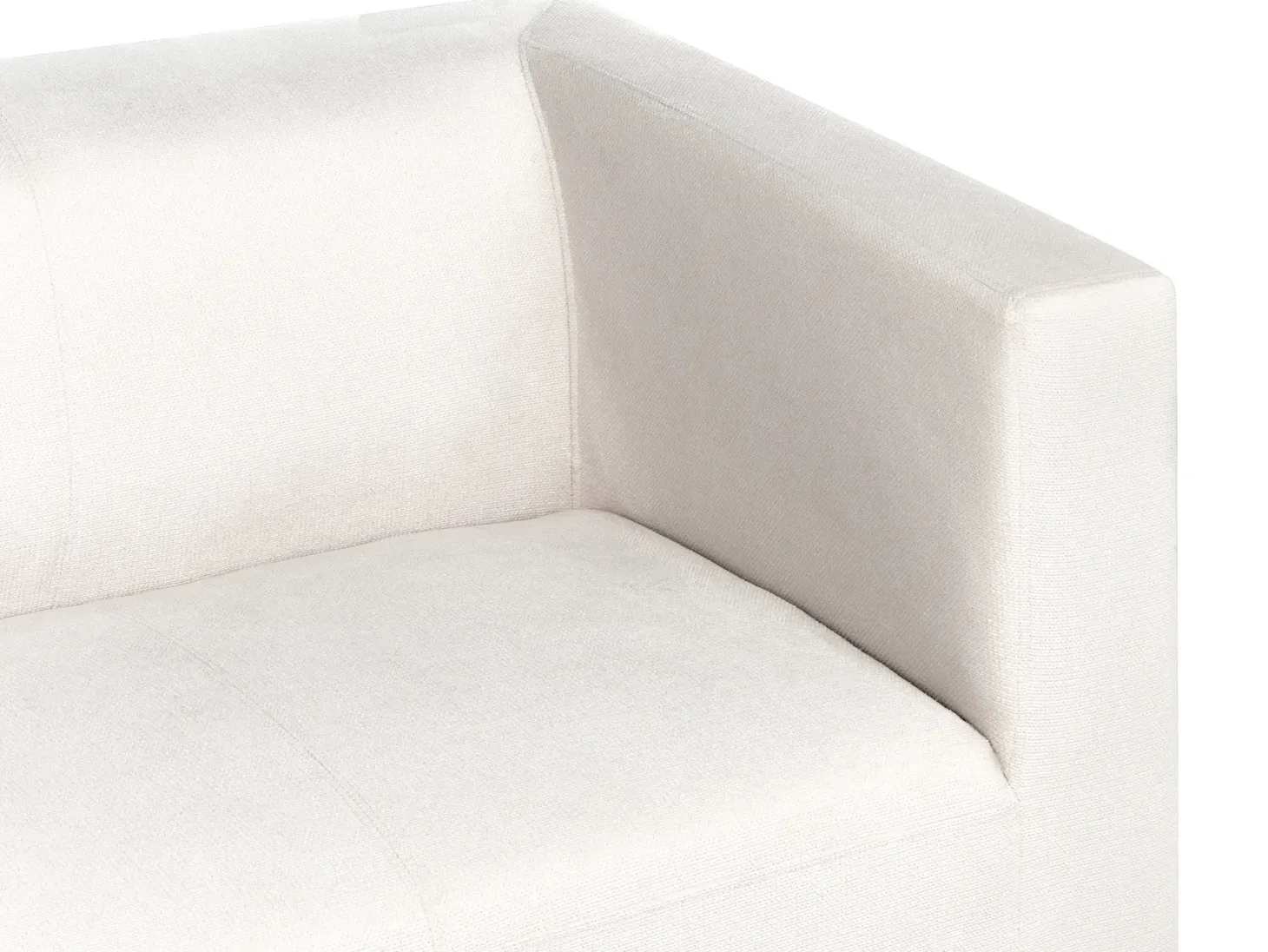 Sofa 3 personers FLORO Chenille Cremehvid