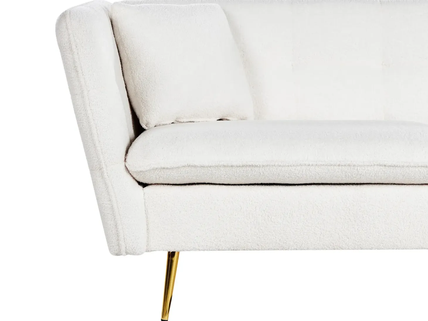 Sofa 3 personers FREDERICA Boucle Cremehvid