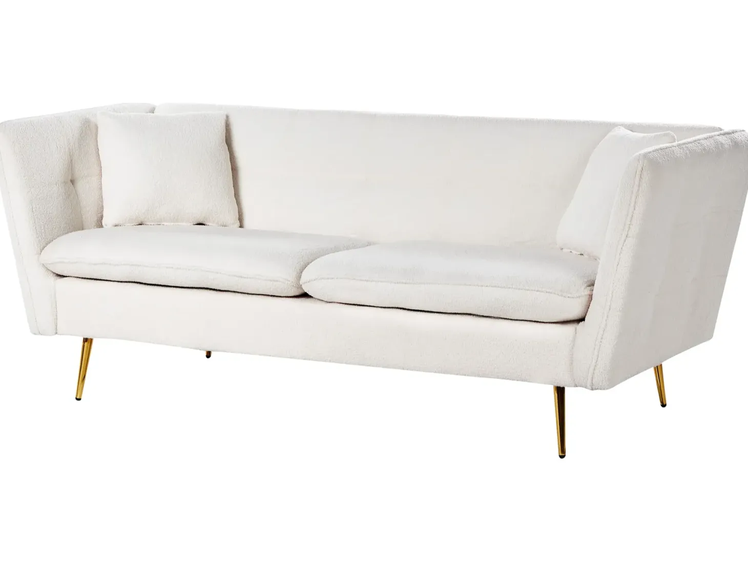 Sofa 3 personers FREDERICA Boucle Cremehvid