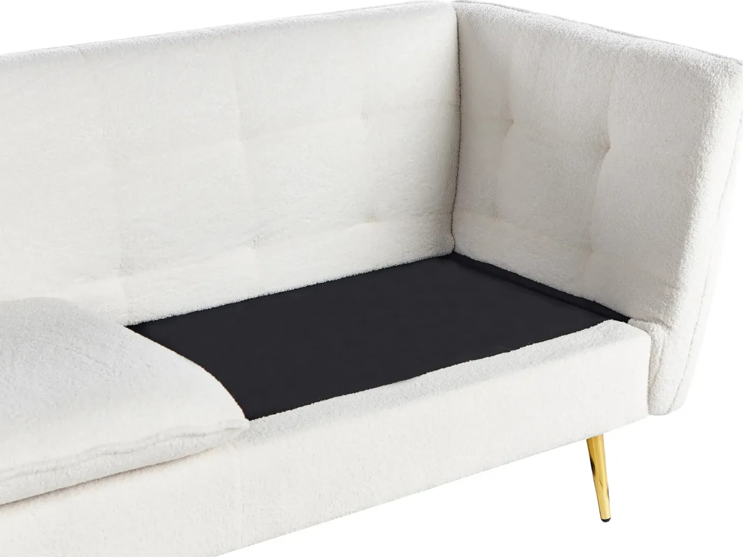 Sofa 3 personers FREDERICA Boucle Cremehvid
