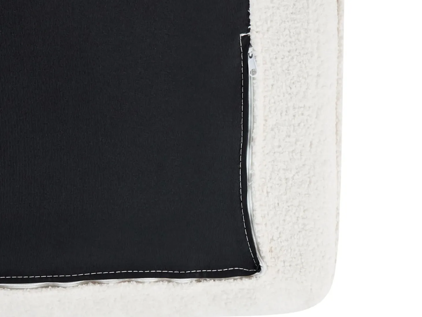 Sofa 3 personers FREDERICA Boucle Cremehvid