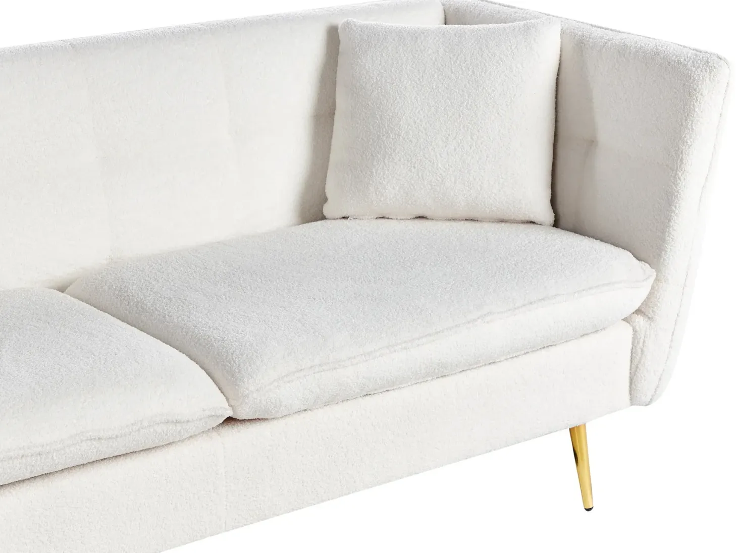 Sofa 3 personers FREDERICA Boucle Cremehvid