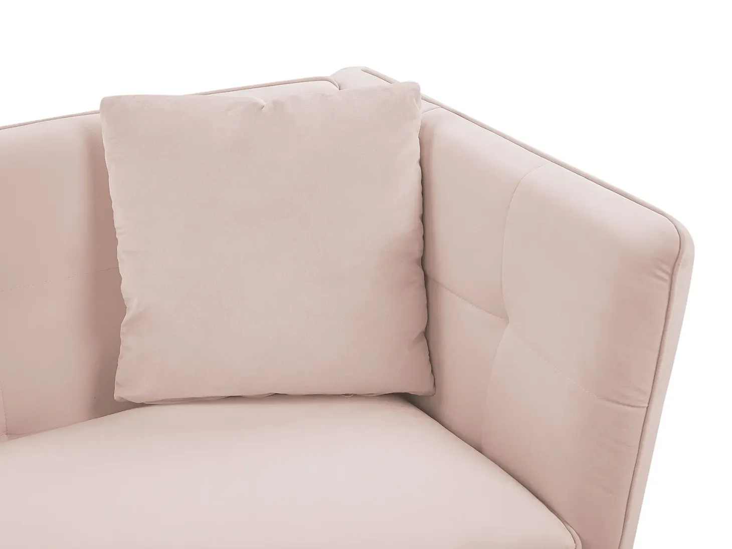 Sofa 3 personers FREDERICA Velour Lyserød