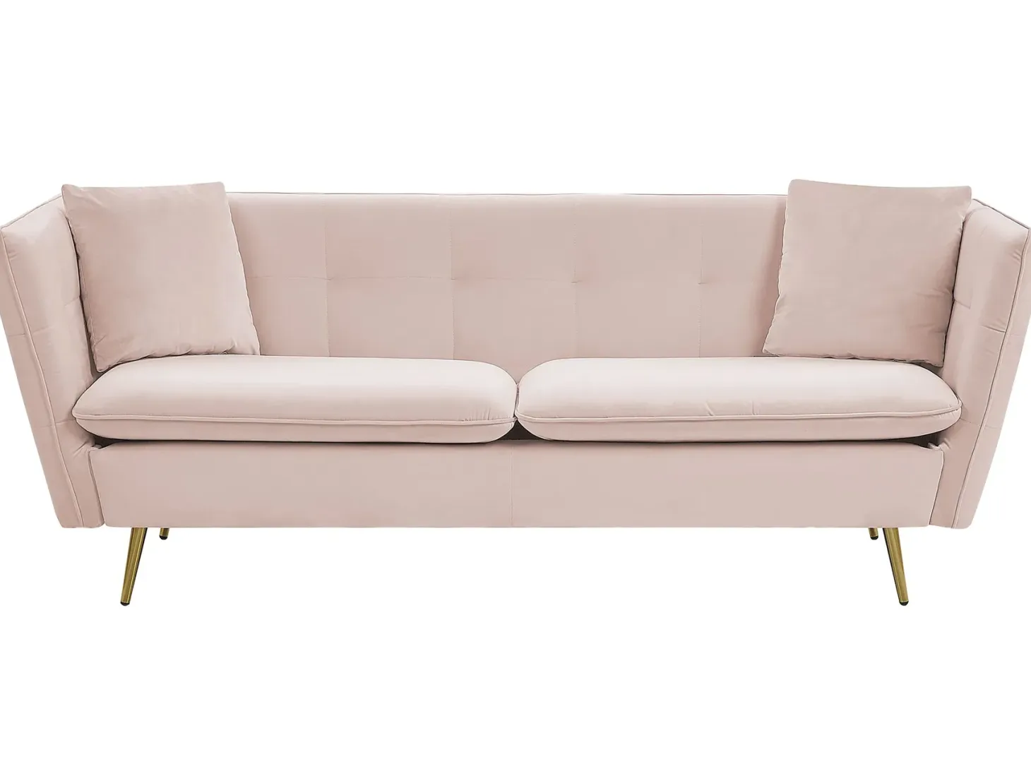 Sofa 3 personers FREDERICA Velour Lyserød