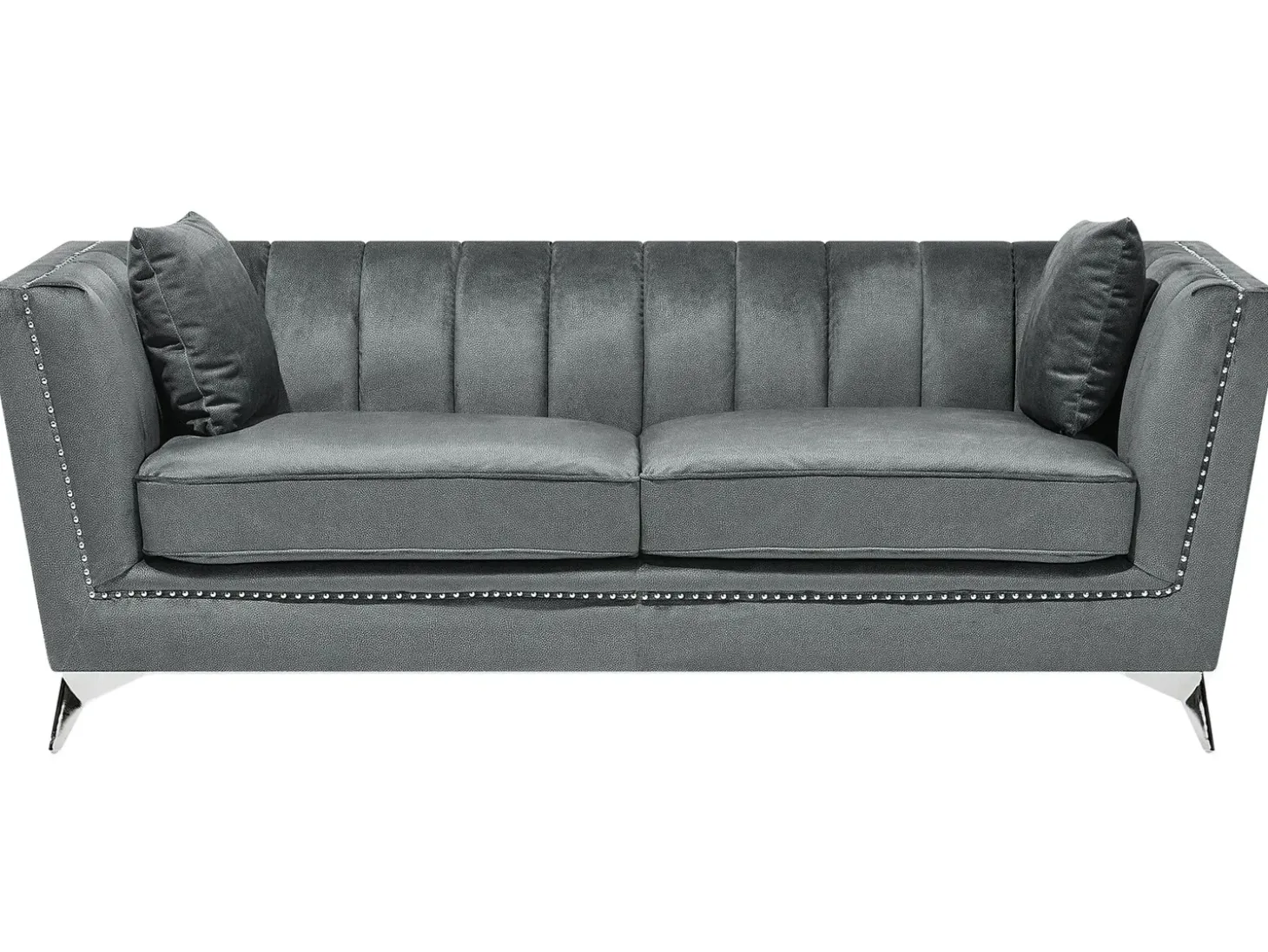Sofa 3 personers GAULA Velour Grå