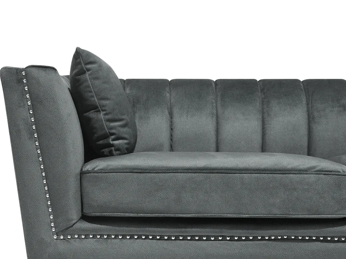 Sofa 3 personers GAULA Velour Grå