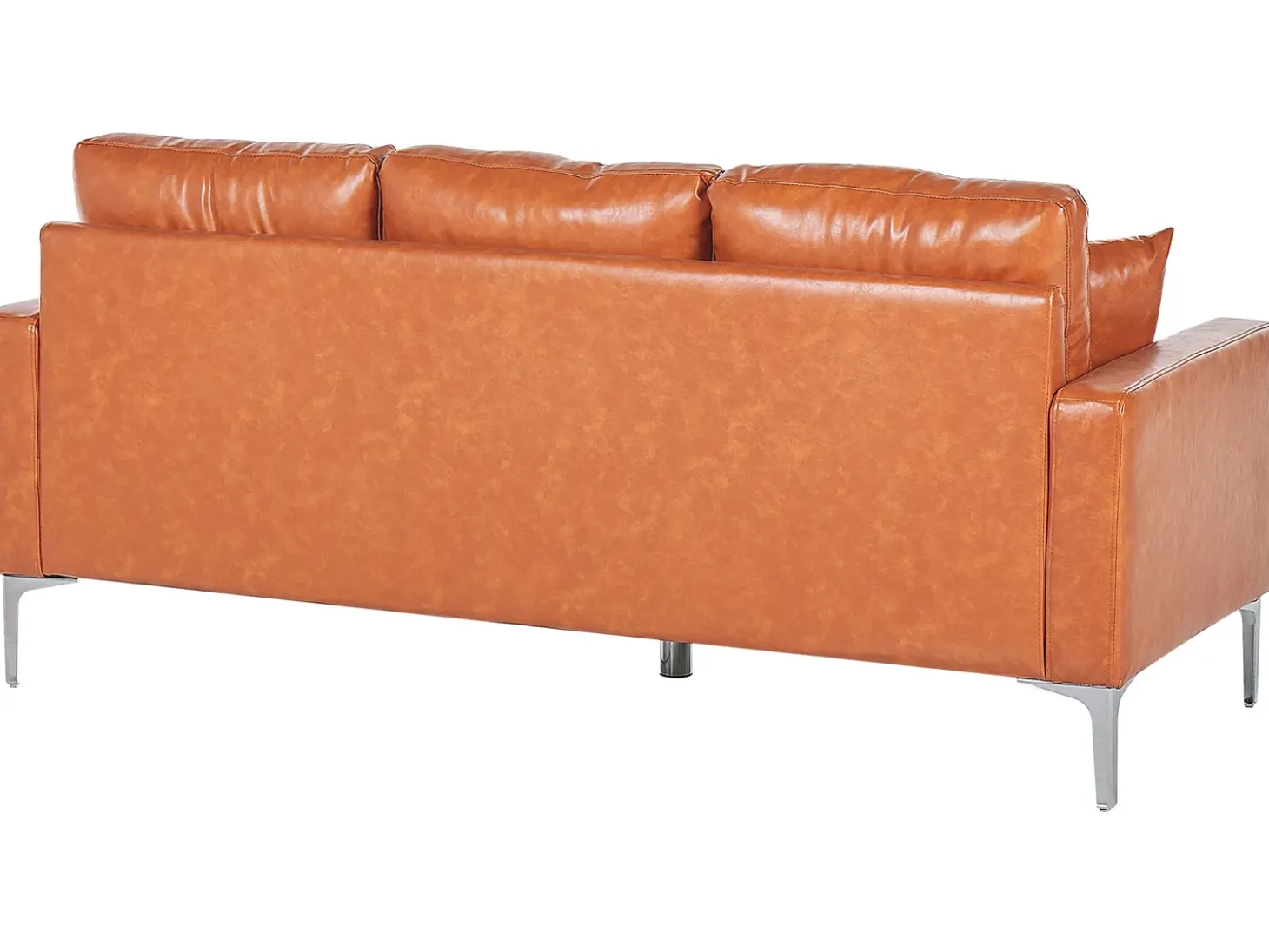 Sofa 3 personers GAVLE Kunstlæder Guldbrun
