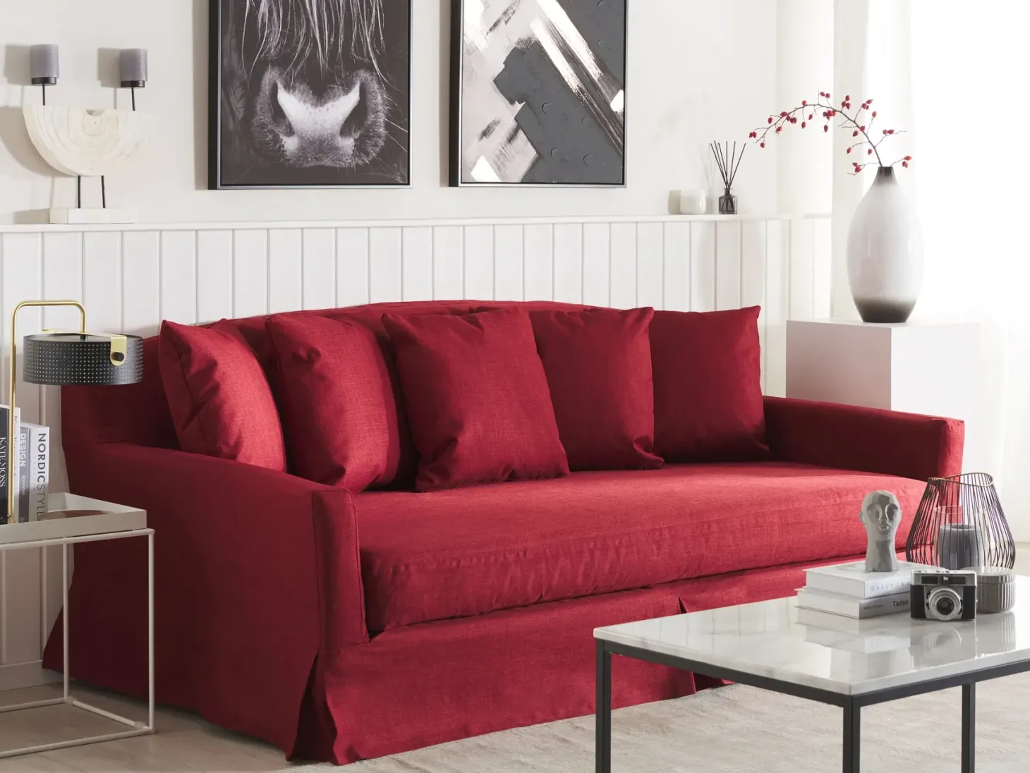 Sofa 3 personers GILJA Rød