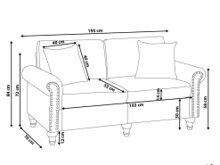 Sofa 3 personers GINNERUP Cremehvid